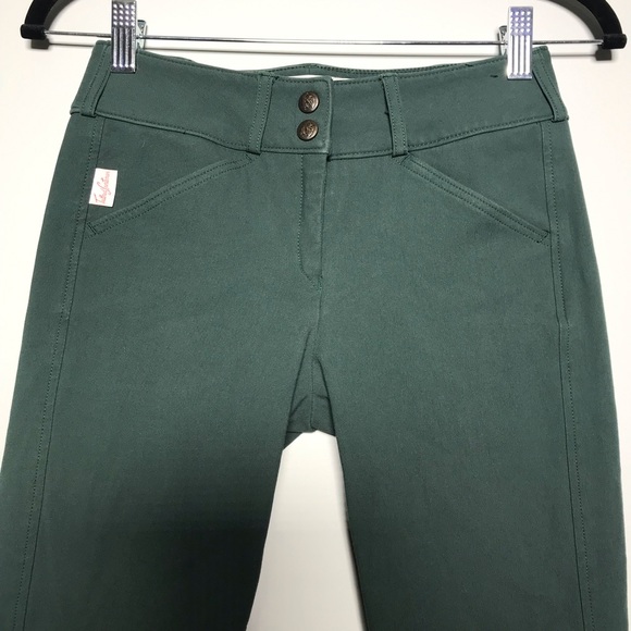 The Tailored Sportsman Girls Trophy Hunter Breeches In Forest Green Size 14 - Picture 2 of 6